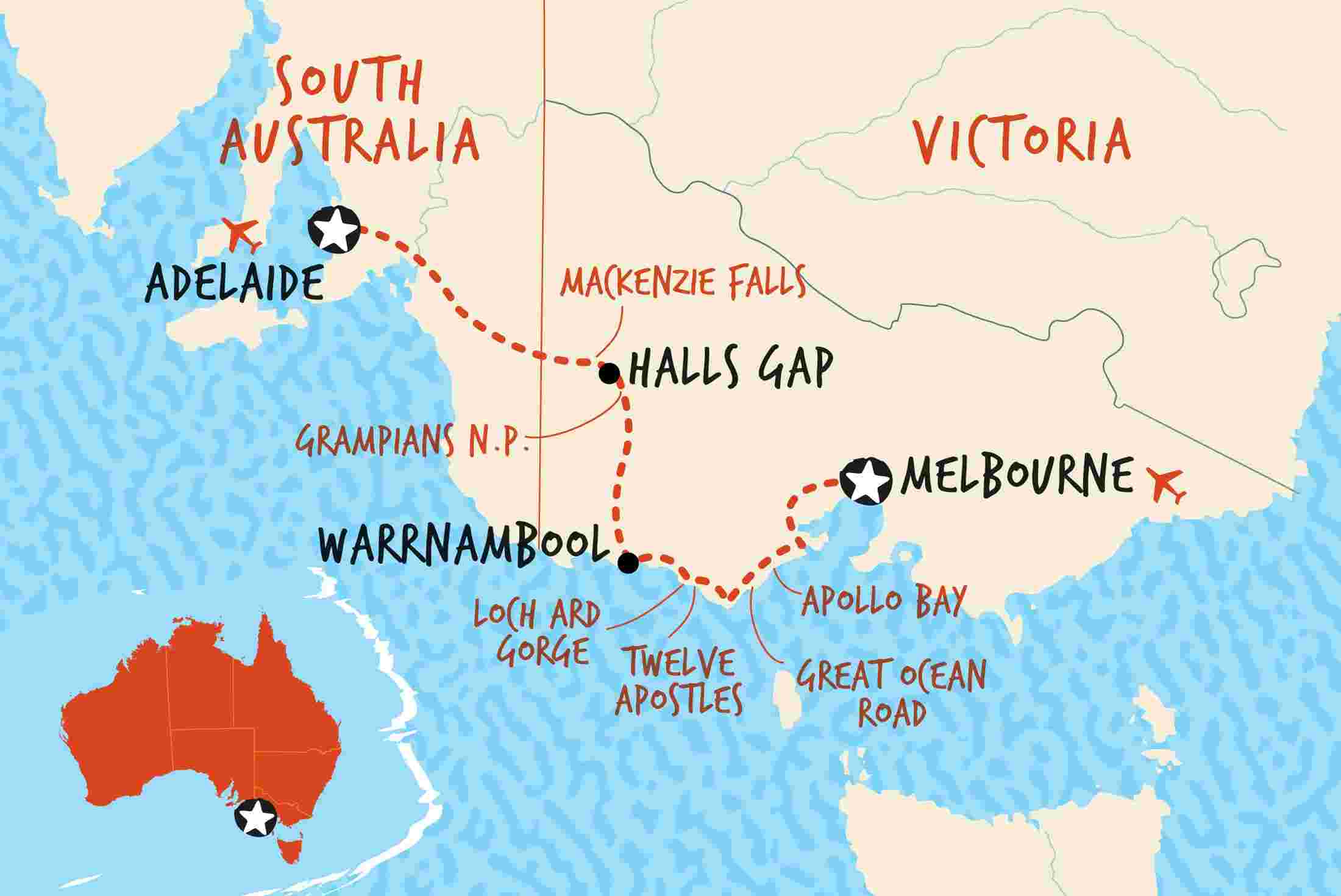 printable map of australia east coast